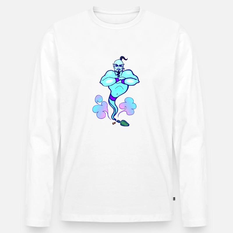 Flaschengeist - Männer Premium Bio Langarmshirt - Weiß