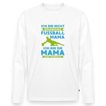 Fußball mama torwarts Sport Trainer - Männer Premium Bio Langarmshirt - Weiß - Vorne - Nico (187cm)