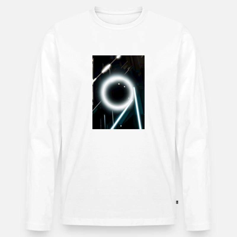 Outer Sphere #2 - Männer Premium Bio Langarmshirt - Weiß