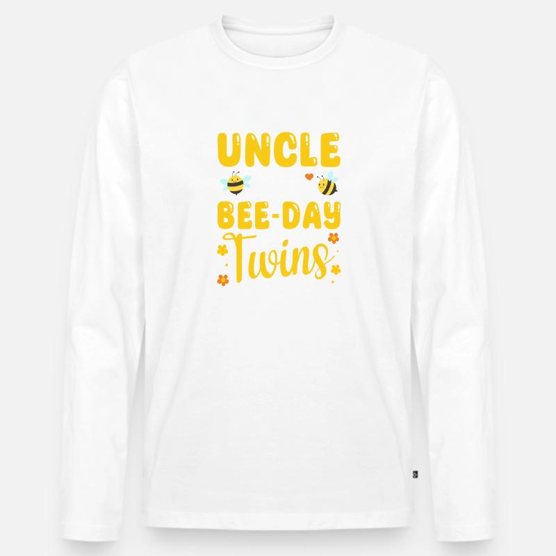 Onkel der Bee Day Zwillinge - Männer Premium Bio Langarmshirt - undefined