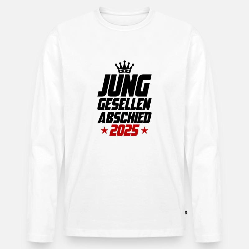 Junggesellenabschied 2025 Jga - Männer Premium Bio Langarmshirt - Weiß