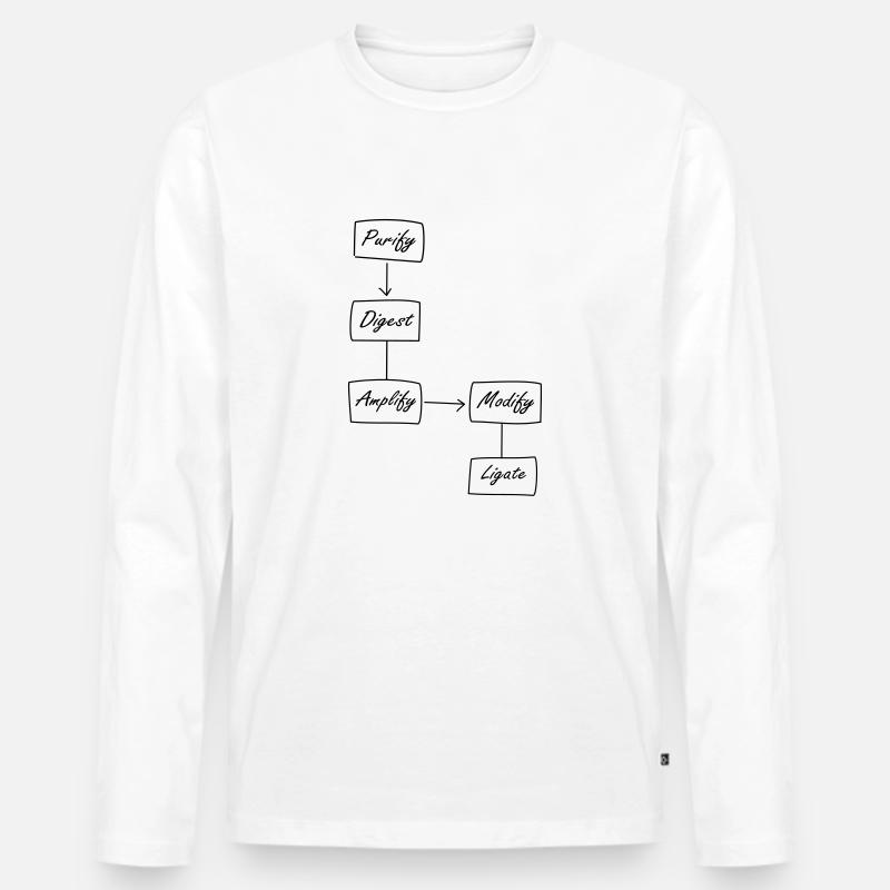 Molecular Biology Protocol - Männer Premium Bio Langarmshirt - Weiß