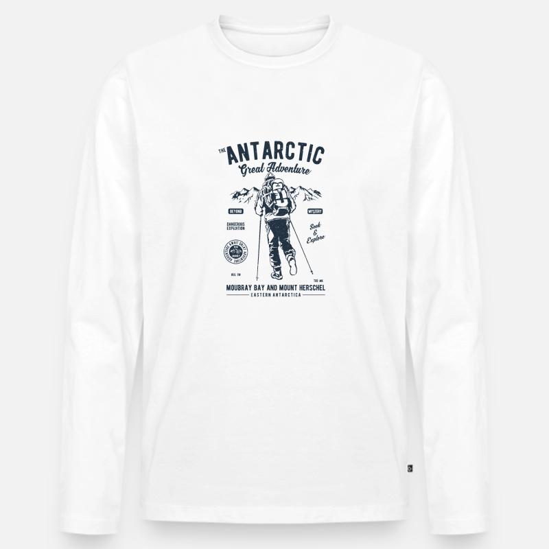 Antarctic Adventure - Männer Premium Bio Langarmshirt - Weiß