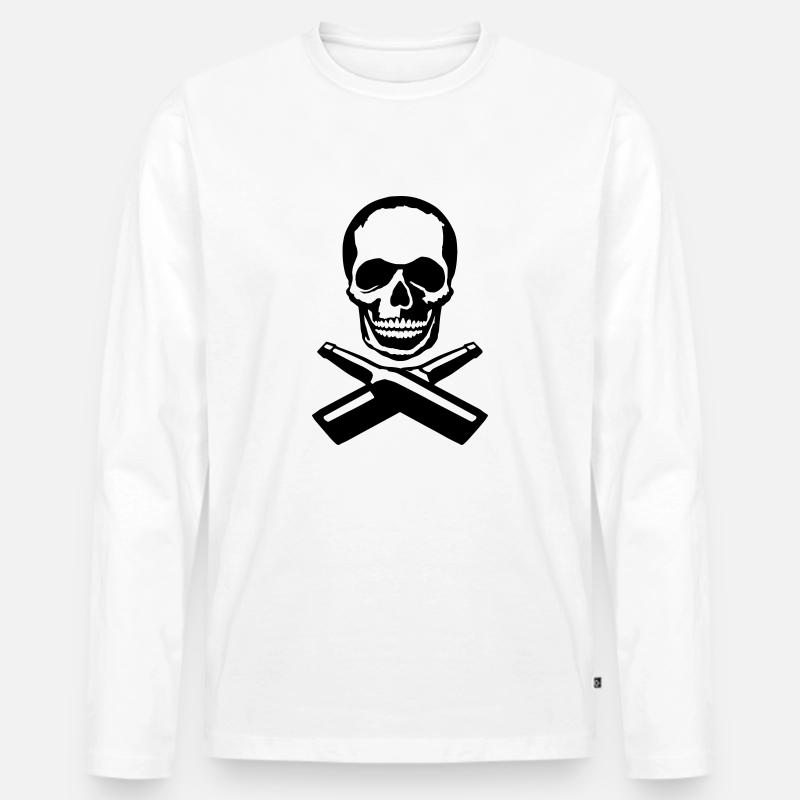 jolly drunker - Männer Premium Bio Langarmshirt - Weiß