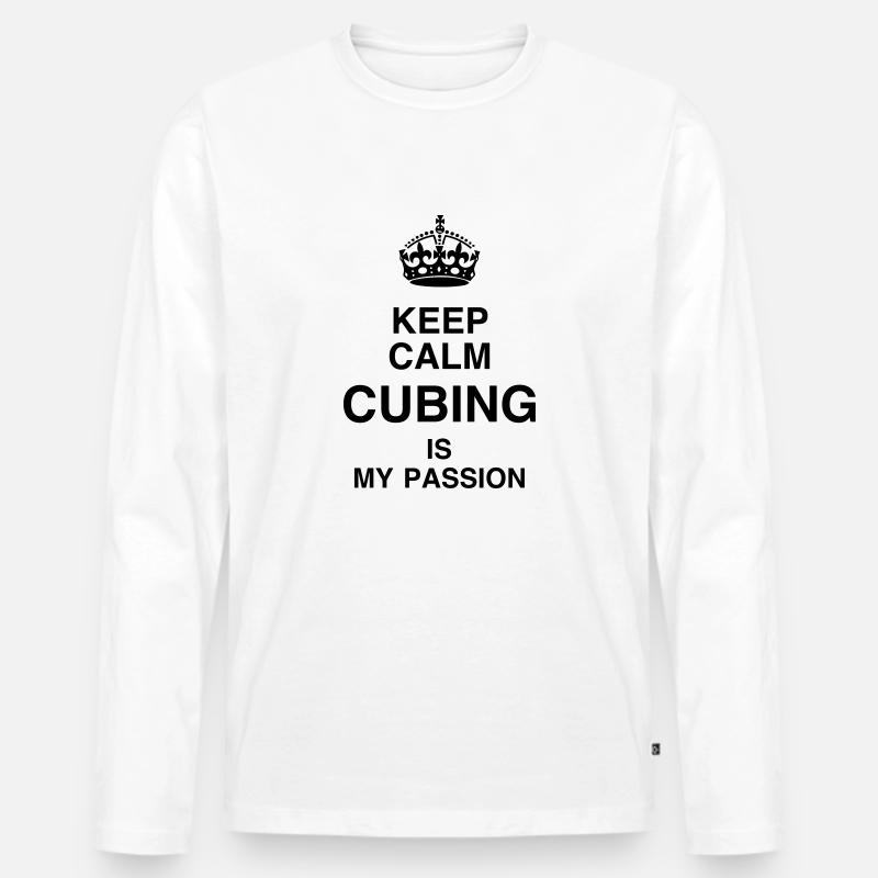 Cubing / Cube / Cuber / Speedcubing - Männer Premium Bio Langarmshirt - Weiß