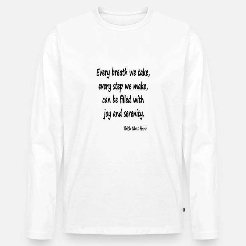 24/7 Frieden - Männer Premium Bio Langarmshirt - Weiß