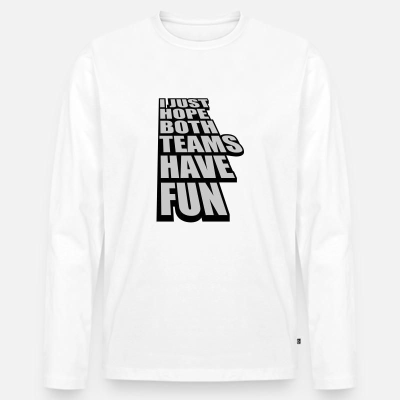 Both Teams Have Fun - Männer Premium Bio Langarmshirt - Weiß