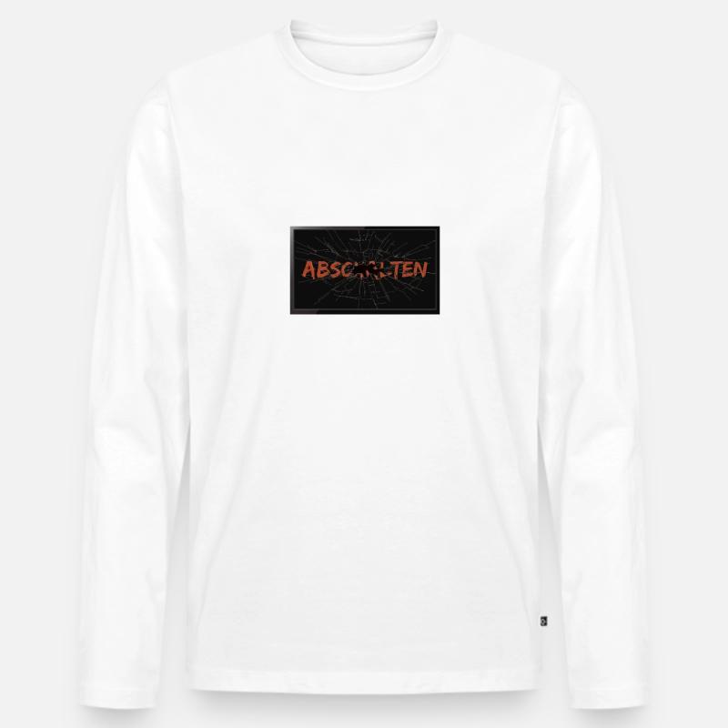 Fernseher abschalten - Männer Premium Bio Langarmshirt - Weiß