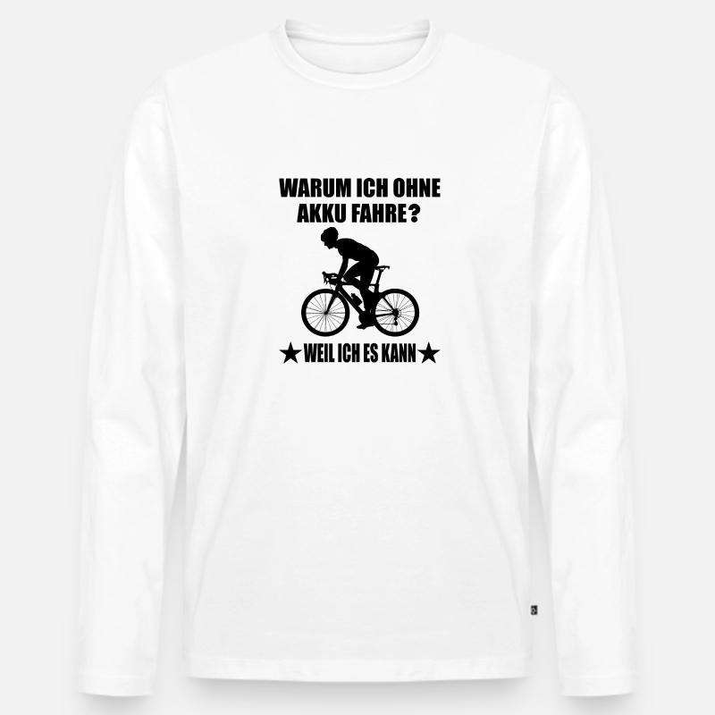 Fahrrad - Männer Premium Bio Langarmshirt - Weiß