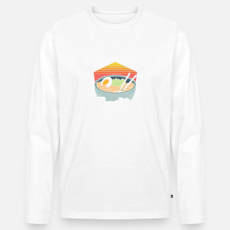 Retro Ramen - Männer Premium Bio Langarmshirt - undefined