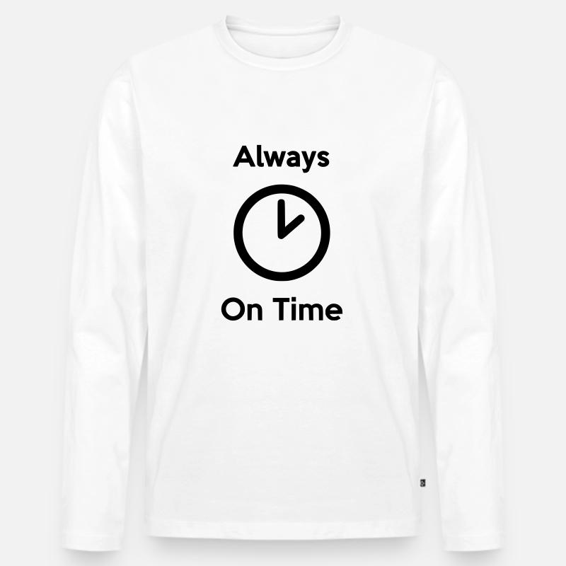 Zu einer Zeit, - Männer Premium Bio Langarmshirt - Weiß