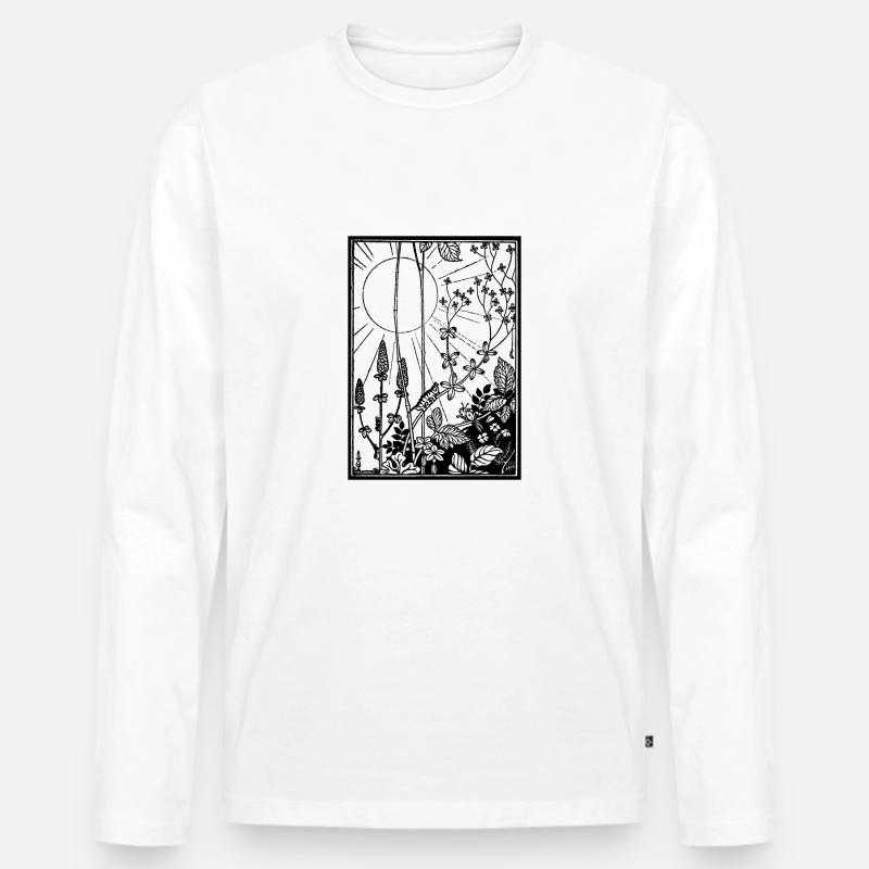 Sonne & Wanzen - Männer Premium Bio Langarmshirt - Weiß