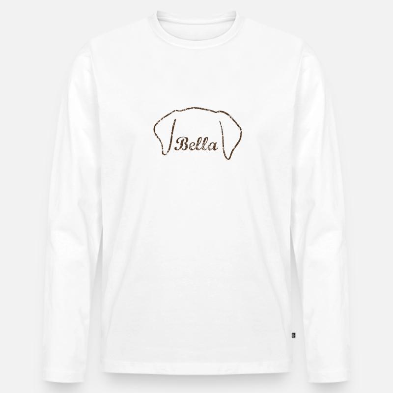 Bella Dogshirt - Männer Premium Bio Langarmshirt - Weiß
