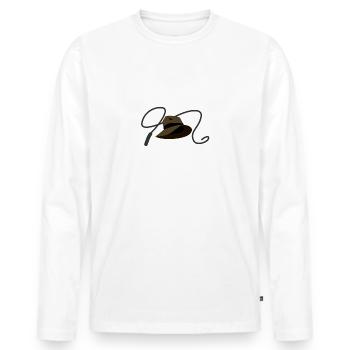Hut und Peitsche - Männer Premium Bio Langarmshirt - Weiß - Vorne - Nico (187cm)