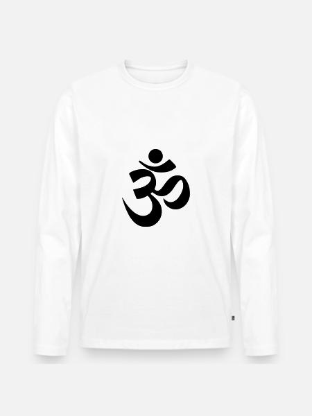 AUM - T-shirt manches longues Premium bio Homme - blanc