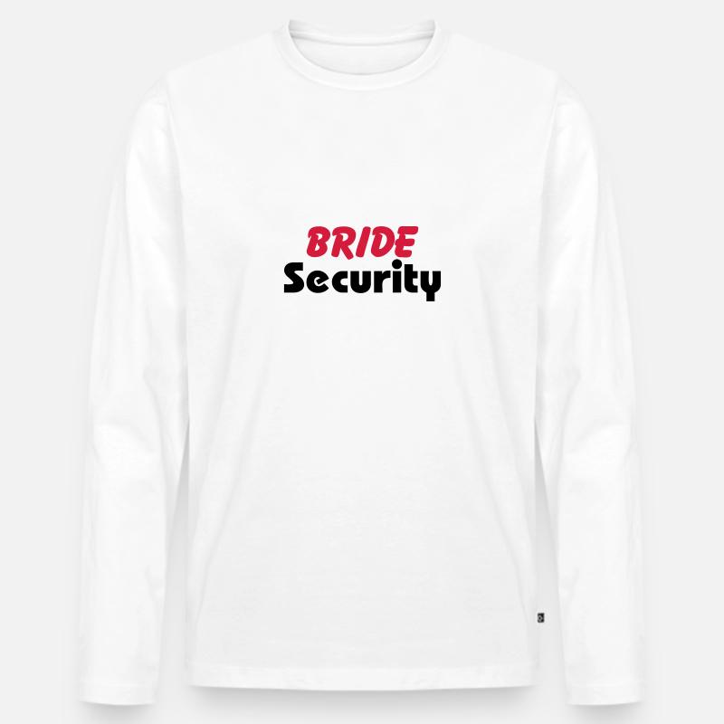 Bride Security - Männer Premium Bio Langarmshirt - Weiß