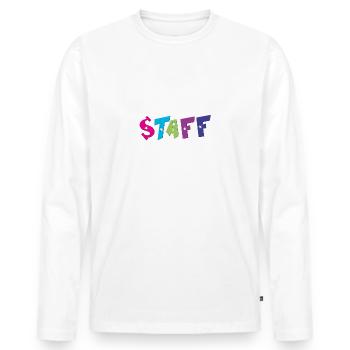 staff - T-shirt manches longues Premium bio Homme - blanc - Devant - Nico (187cm)