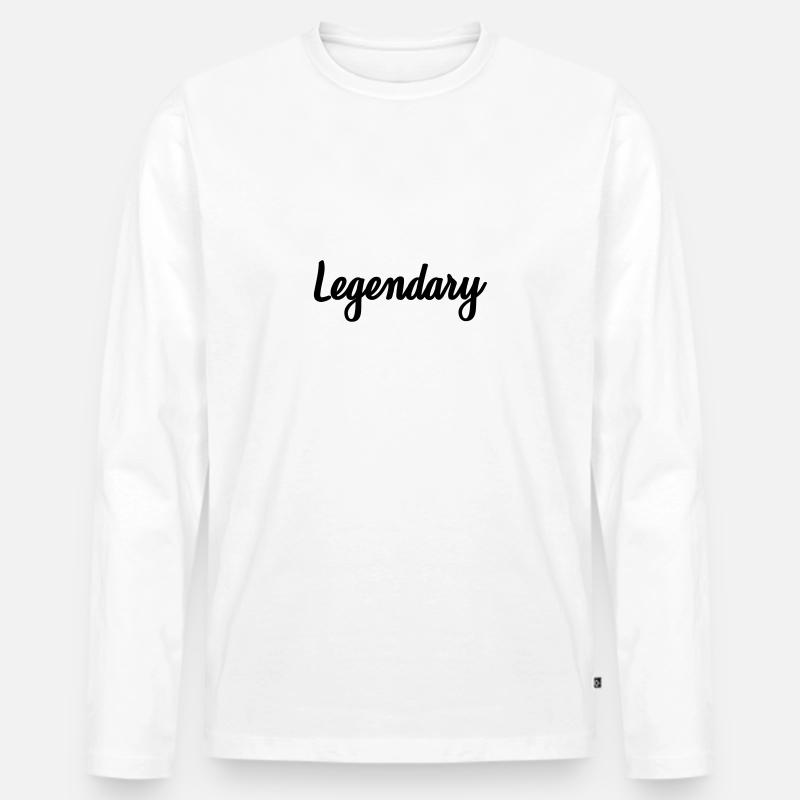 legendary - Männer Premium Bio Langarmshirt - Weiß