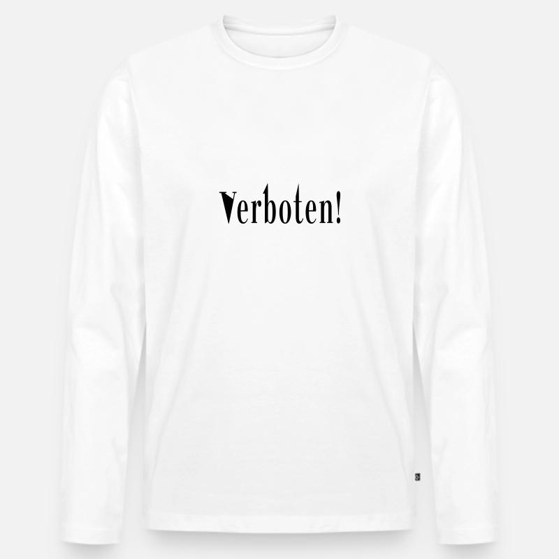 Das ist verboten! - Männer Premium Bio Langarmshirt - Weiß
