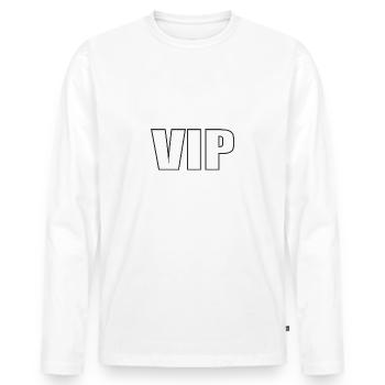 VIP Star Person - Männer Premium Bio Langarmshirt - Weiß - Vorne - Nico (187cm)