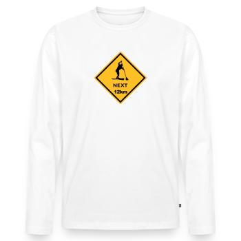 sup Australia roadsign - Men's Premium Organic Long Sleeve Shirt - white - Front - Nico (187cm)
