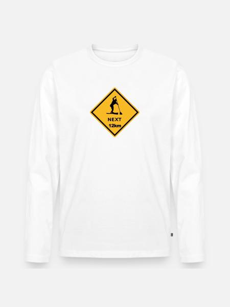 sup Australia roadsign - Men's Premium Organic Long Sleeve Shirt - white