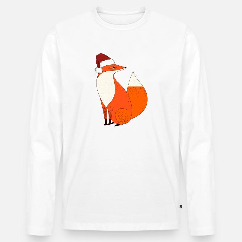 Christmas Fox - Männer Premium Bio Langarmshirt - undefined