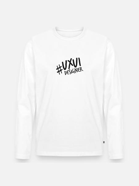 UX UI Designer | Designer. Programmer - Men's Premium Organic Long Sleeve Shirt - white