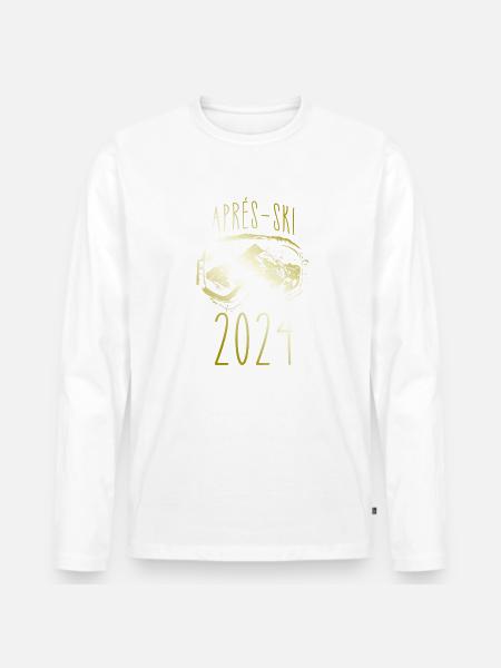 Après Ski 2024 Mountains - Men's Premium Organic Long Sleeve Shirt -