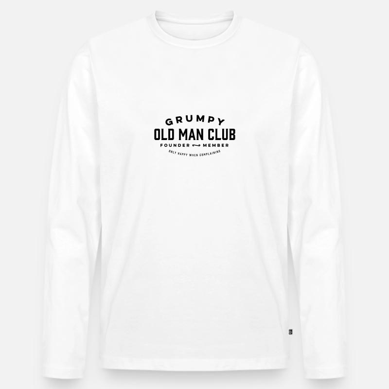 Funny Saying Design - Männer Premium Bio Langarmshirt - Weiß