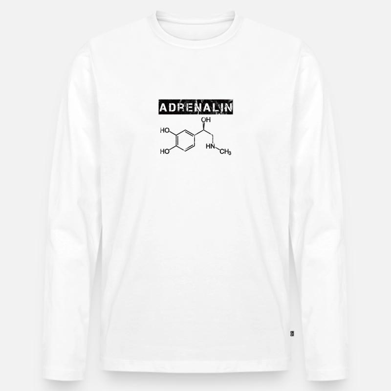 Adrenalin Junkie Geschenkidee Molekül Bungee - Männer Premium Bio Langarmshirt - Weiß
