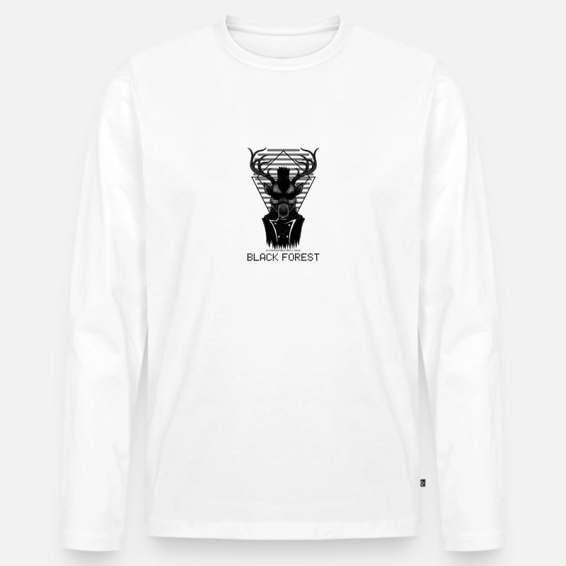 Black Forest - Männer Premium Bio Langarmshirt - Weiß