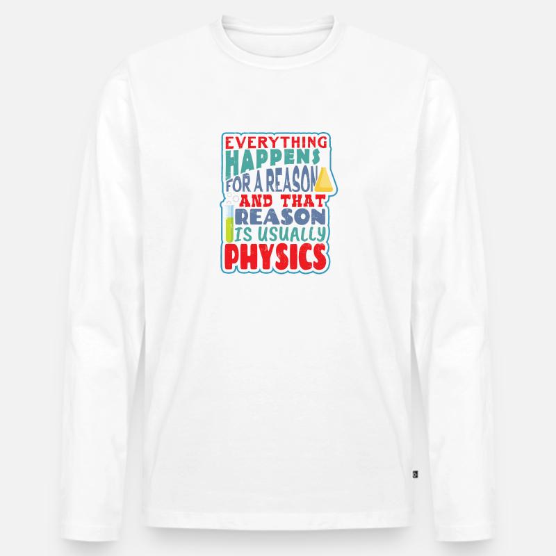 Physiklehrer - Männer Premium Bio Langarmshirt - Weiß