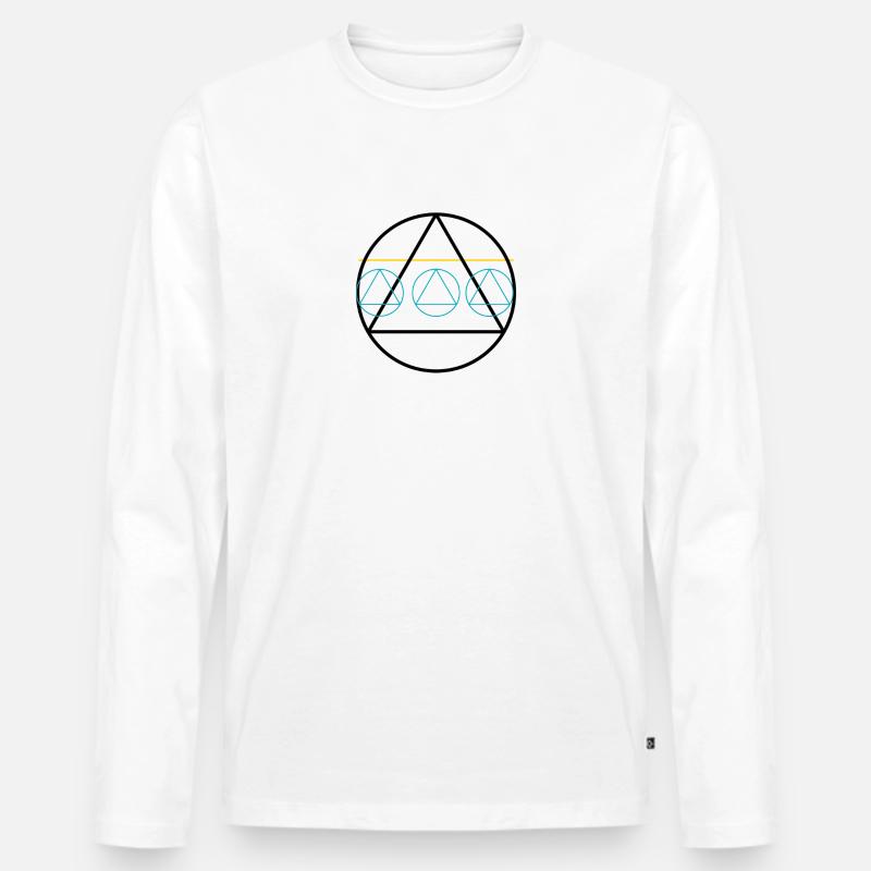 AA Alcoholics Anonymous Anonyme Alkoholiker - Männer Premium Bio Langarmshirt - Weiß