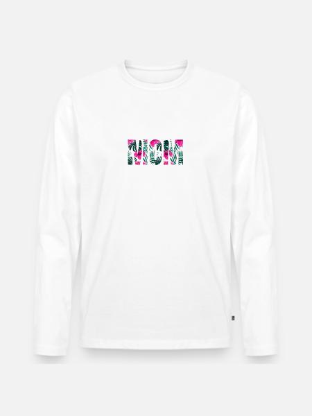 Mom - Männer Premium Bio Langarmshirt - Weiß