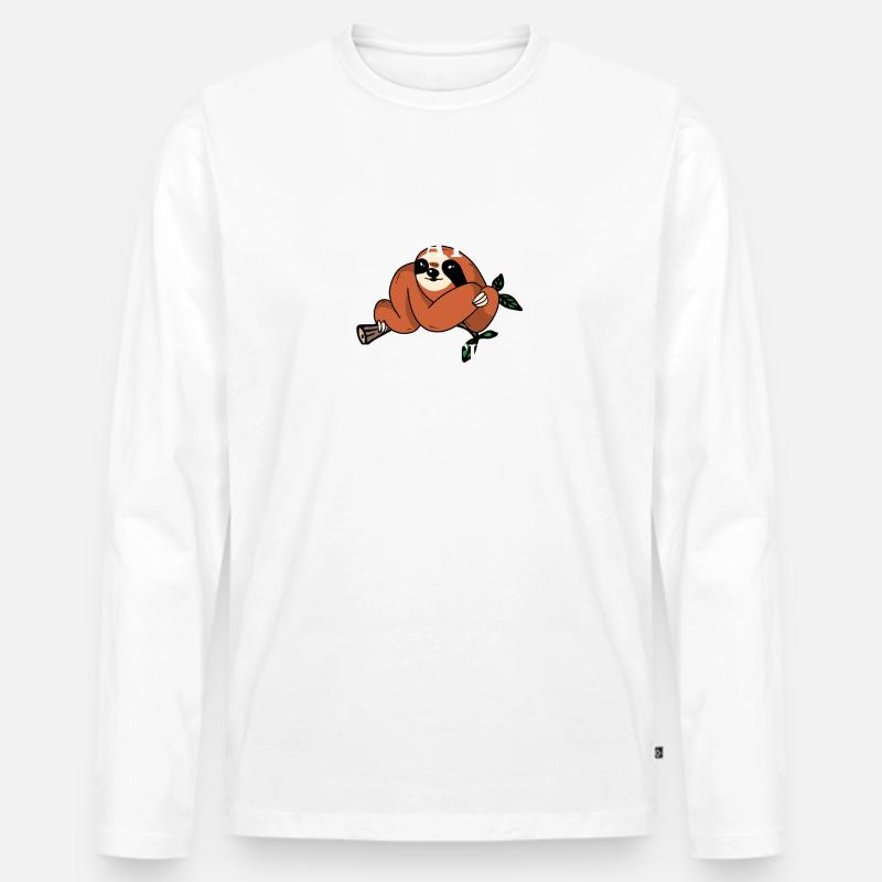 Ich Atme - Männer Premium Bio Langarmshirt - Weiß
