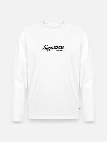 Funny Sugarbear Since 2002 - Men's Premium Organic Long Sleeve Shirt - white