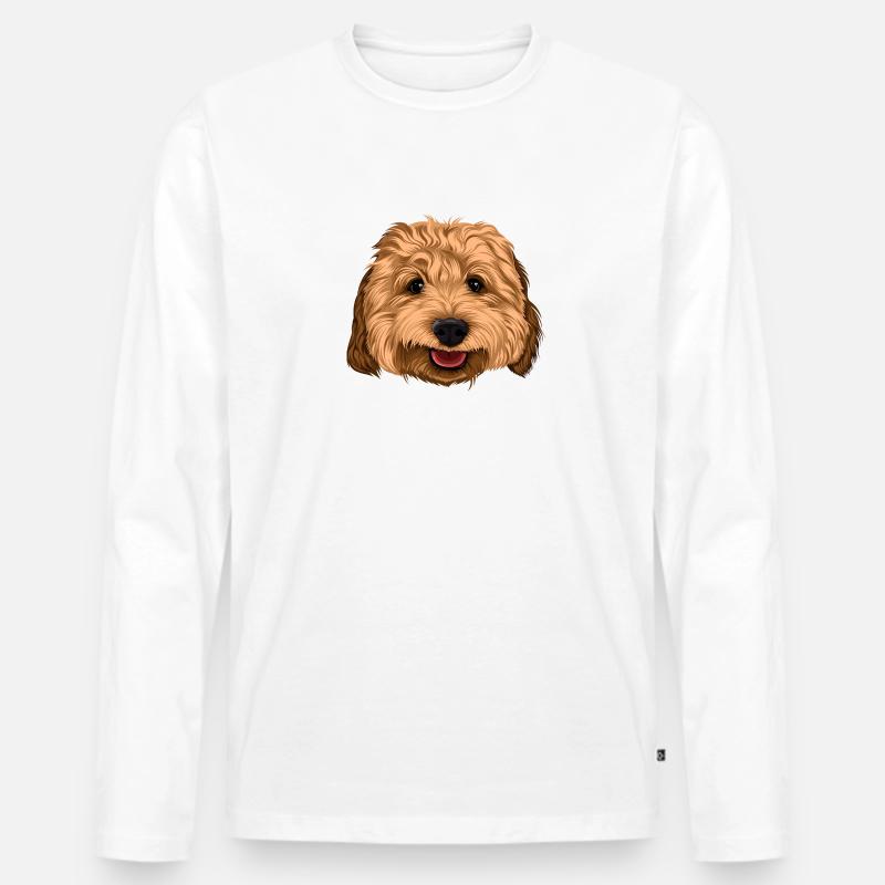 Glücklicher Cockapoo - Männer Premium Bio Langarmshirt - undefined