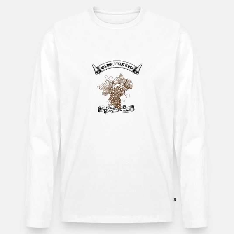 Winzer - Männer Premium Bio Langarmshirt - Weiß