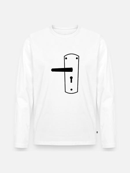 door handle - Men's Premium Organic Long Sleeve Shirt - white