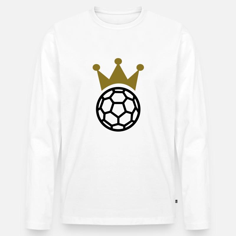 Handball - Männer Premium Bio Langarmshirt - Weiß