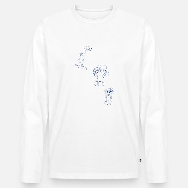The painter - Männer Premium Bio Langarmshirt - Weiß