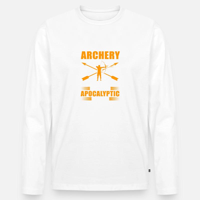 Archery - Männer Premium Bio Langarmshirt - Weiß