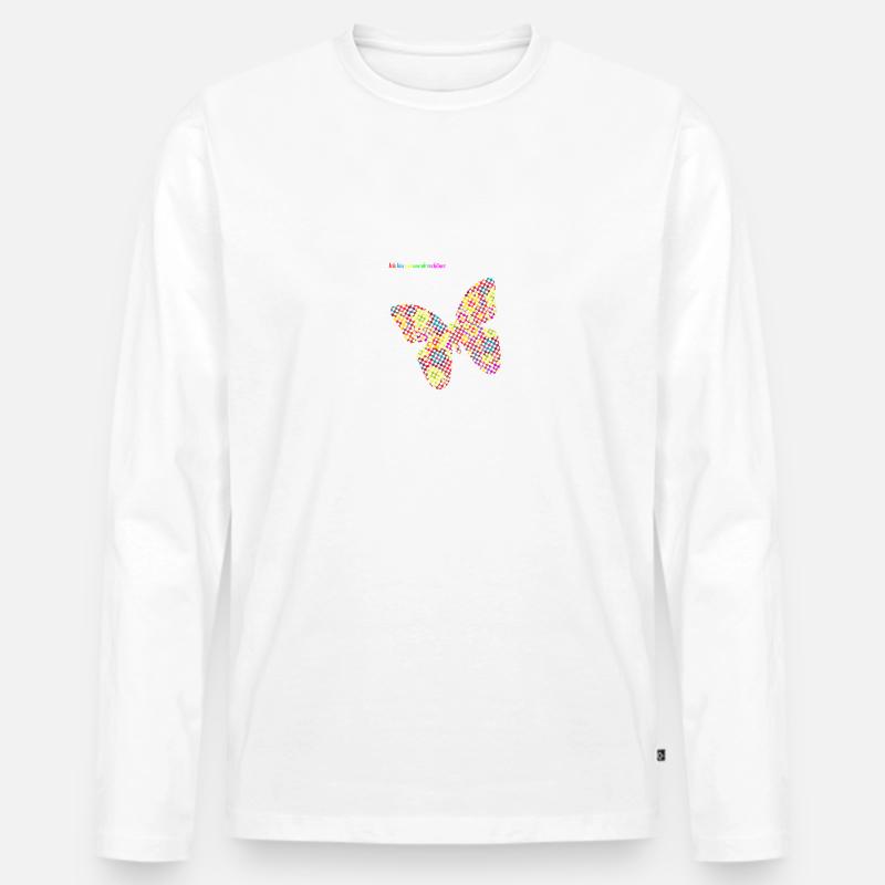 Ich bin ein wunderschöner Schmetterling Kostüm - Männer Premium Bio Langarmshirt - Weiß