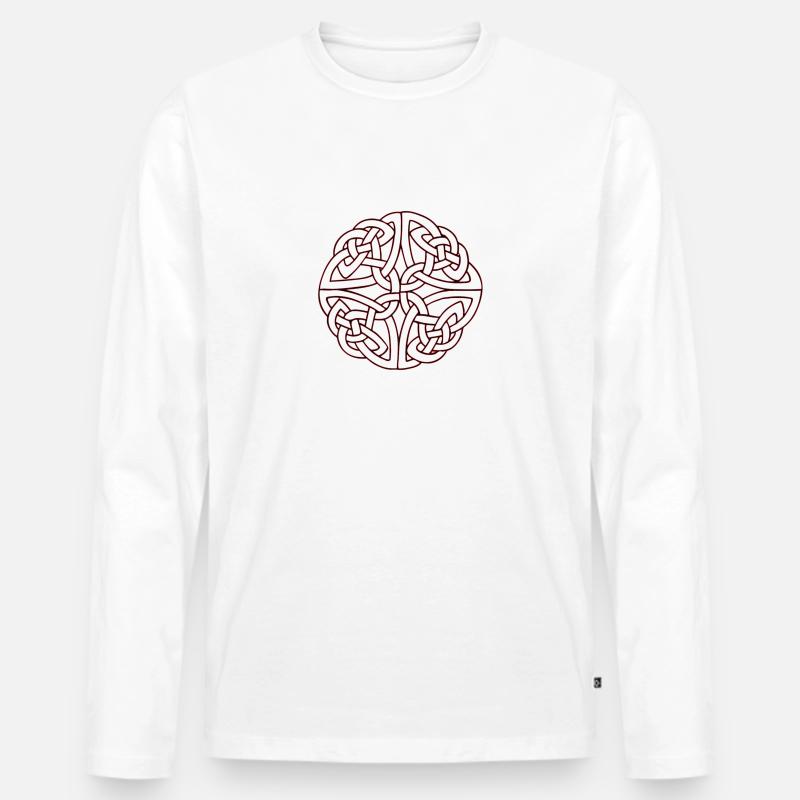 Keltic Design - Männer Premium Bio Langarmshirt - Weiß
