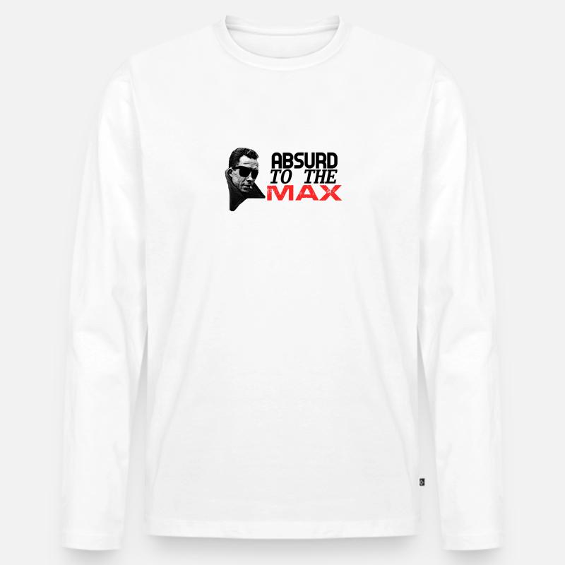 Albert Camus - Absurd zum MAX - Männer Premium Bio Langarmshirt - Weiß