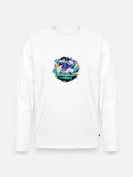 Amelie_1 - Men's Premium Organic Long Sleeve Shirt - white