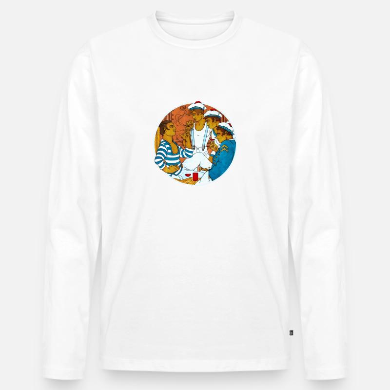 ES HEISST - Männer Premium Bio Langarmshirt - Weiß