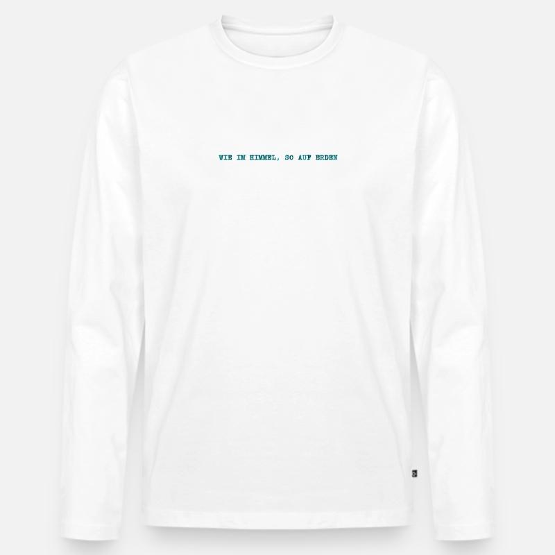 Das Vaterunser - Männer Premium Bio Langarmshirt - Weiß