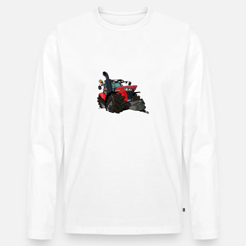 0918 MF - Männer Premium Bio Langarmshirt - Weiß